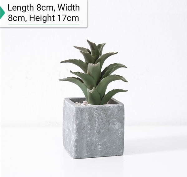 Cozy Artificial Concrete Potted Plants