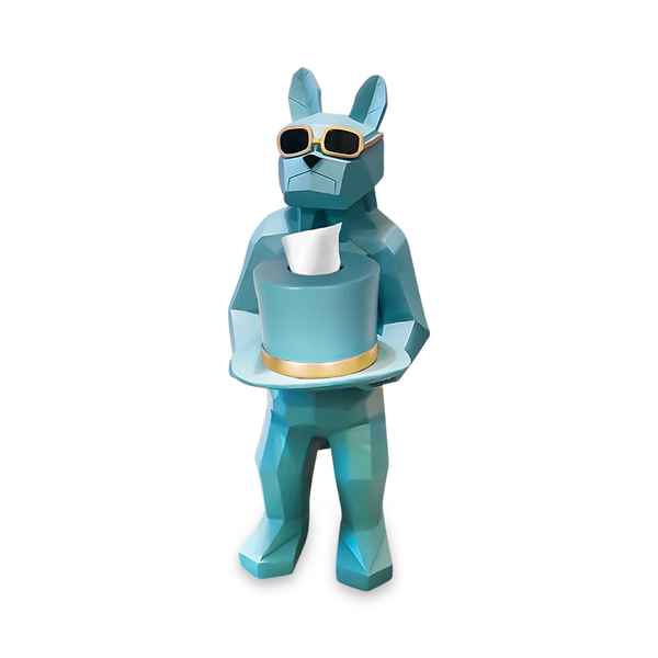 TADAO Geometric Decorative Cool Dog Tissue Box and Tray Holder