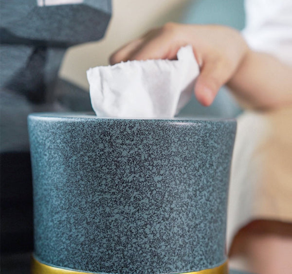 TADAO Geometric Decorative Cool Dog Tissue Box and Tray Holder
