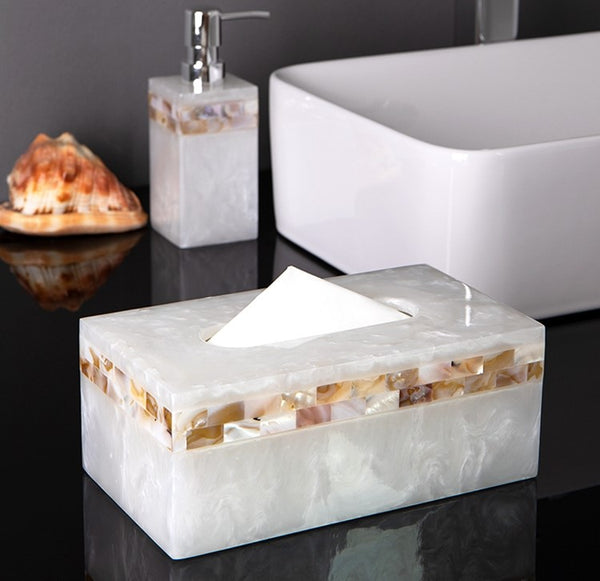 Benviar Style Luxurious Shell Tissue Box