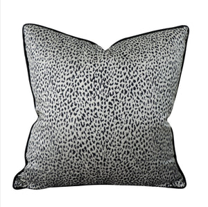 Scandinavian Silver Leopard Print Cushion