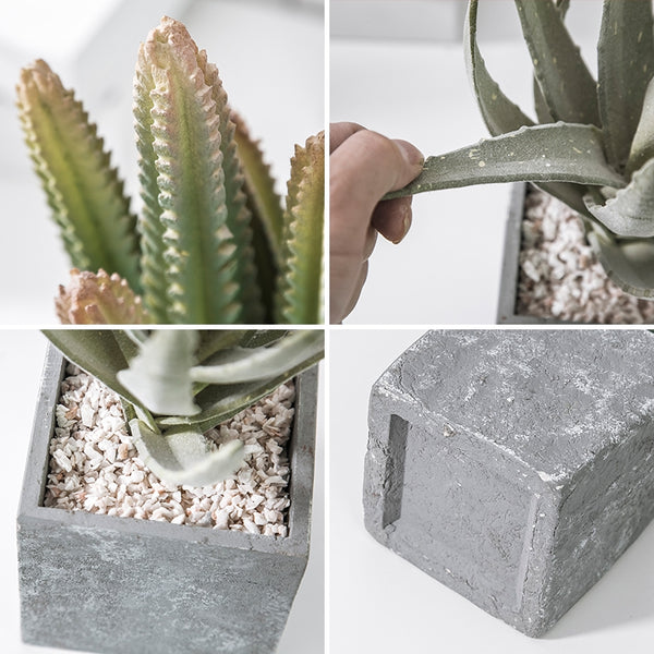 Cozy Artificial Concrete Potted Plants